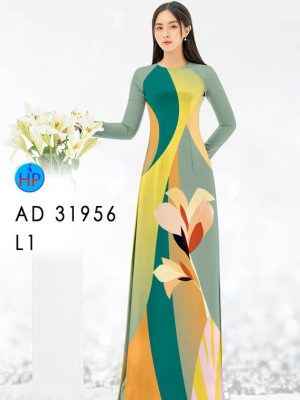 Vải Áo Dài Hoa In 3D AD 31956 23